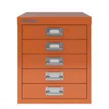 Bisley Classic Multidrawer 5 Drawer Steel Cabinet - Orange