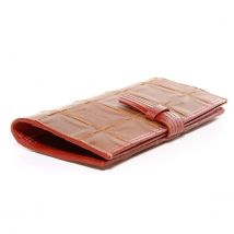 Elvis &amp; Kresse Travel Wallet Cognac Handmade Fire Hose Hide