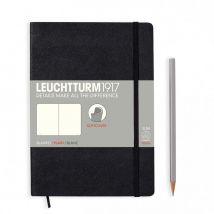 Leuchtturm1917 Softcover Medium Plain Notebook - Black