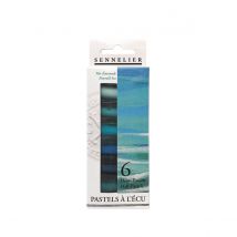 Sennelier Soft Pastel Half Stick Set of 6 - Emerald Sea