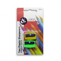 Jakar Pencil Sharpener Plastic Single Hole Wedge Pack of 2 5004-2