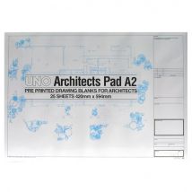 West Design UNO Architects Drawing Blanks Pad A2