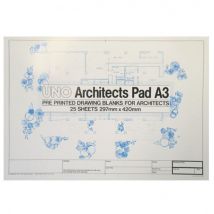 West Design UNO Architects Drawing Blanks Pad A3