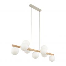 Florence suspension blanc bois 9 lumières