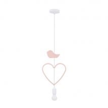 Suspension Cœur HEART pour Chambre d'Enfant - E27 Blanc