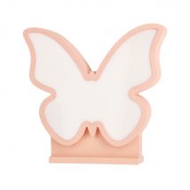 Lampe à poser Papillon BUTTERFLY Chambre d'Enfant - 14W Rose