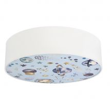 Plafonnier Tissu Espace KIDDY pour Chambre d'Enfant - E27 Bleu
