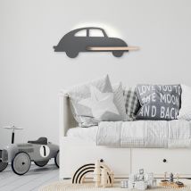 Applique Murale LED Étagère Voiture Grise pour Chambre d'Enfant 5W 4000K - IQ Kids
