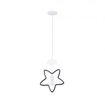 Suspension Étoiles Noire et Blanche pour Chambre d'Enfant 1x20W E27 - IQ Kids