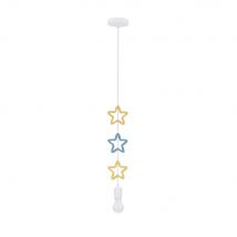 Suspension Étoiles Dorées et Bleues pour Chambre d'Enfant 20W E27
