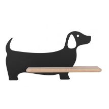 Applique Murale Étagère LED Chien Noir 5W 4000K Dog - Luminaire Chambre Enfant
