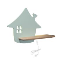 Applique Murale LED Étagère Maison Menthe avec Câble pour Chambre d'Enfant 5W 4000K - IQ Kids