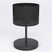 Lampe à poser Helsinki en acier noir cylindrique