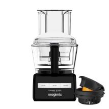 Magimix CS 3200 XL Noir + Presse-agrumes Noir, Robot Multifonction - 2,6L - Ref : 85326F - Fabrication Française - Moteur garanti 30 ans