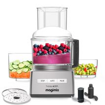 Magimix CS 4200xl Chrome Mat, Robot Multifonction - 3L - 950W - Ref : 18471F - Fabrication Française - Moteur garanti 30 ans