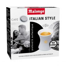 Malongo - Café noir en dosettes - Italian Style - Variété Robusta - 16 doses - 104g