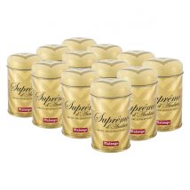 Malongo - Café moulu - Sûpremo d'Arabica - Lot de 12 boites - Variété Arabica - 12 boites de 250g