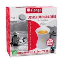 Malongo - Café noir bio en dosettes - Laos - Variété Catimor - 16 doses - 104g