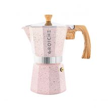 Malongo - Cafetera italiana 6 tazas Grosche rosa