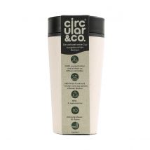 Malongo - Mug de viaje 35cl Circular&Co blanco-negro