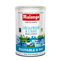 Malongo - Café noir bio moulu - Déca Aqua - Variété Arabica - Boite de 250g