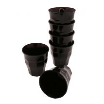Duralex - 6 verres expresso Picardie 9cl - noir - Lot de 6 verres