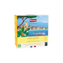 Malongo - Café noir bio en dosettes - Côte d'Azur - Variété Arabica - 16 doses - 104g