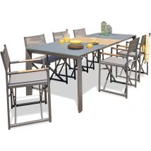 1 Table Jardin Honfleur 250x100cm+6 Fauteuils - Manutan Collectivités