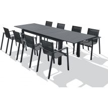 1 Table Jardin Miami 300x100cm+8 Fauteuils Alu - Manutan Collectivités