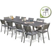 1 Table Jardin Stockholm 300x96cm+10 Chaises+2 Fauteuils - Manutan Collectivités