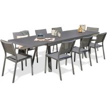 1 Table Jardin Stockholm 300x96cm+8 Chaises Aluminium - Manutan Collectivités