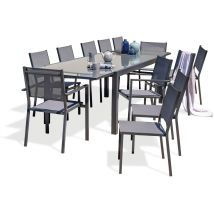1 Table Jardin Tolede 300x100cm+10 Chaises+2 Fauteuils - Manutan Collectivités