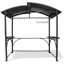 Abri Barbecue 240x150cm Gris Anthracite - Manutan Collectivités