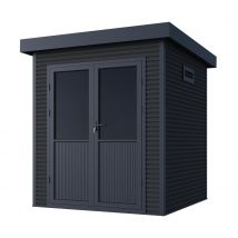 Abri De Jardin Onyx 22 - 4m Composite - Anthracite - Manutan Collectivités