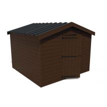 Abri Jardin Jura 2,90 X 2,90 M Toit 2 Pans - Marron - Manutan Collectivités