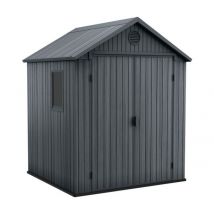 Abri Jardin Résine Darwin 66 - 3m² - Gris - Manutan Collectivités