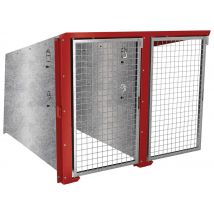 Abri Vélos Berlin Complémentaire 2 Places Portes Galva - Rouge Foncé 3004 - Manutan Collectivités