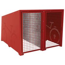 Abri Vélos Berlin Initial 2 Places Portes Peintes - Rouge Foncé 3004 - Manutan Collectivités