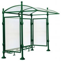 Abri Vélos Province Initial Avec Bardages - Boule - Vert 6005 - Manutan Collectivités