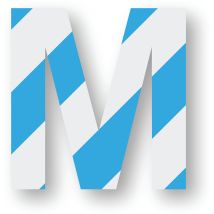 Adhésif Lettre/chiffre - Bleu/blanc - 16cm-20 Pièces - Manutan Collectivités