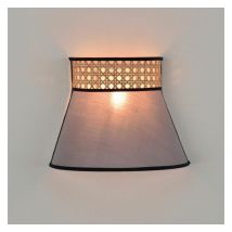 Applique Bi-matière Coton Et Cannage Naturel Ardoise - Manutan Collectivités