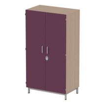 Armoire Cubik Chêne De Hongrie 2 Portes Prune - Manutan Collectivités