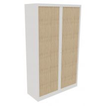 Armoire À Rideaux Classif 198x120cm Blanc/chêne Fil - Manutan Collectivités