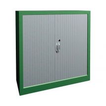Armoire À Rideaux Largeur 100 Hauteur 102 Cm Turquoise-blanc - Manutan Collectivités