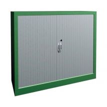 Armoire À Rideaux Largeur 120 Hauteur 102 Cm Turquoise-blanc - Manutan Collectivités