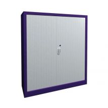 Armoire À Rideaux Largeur 120 Hauteur 135 Cm Lilas-blanc - Manutan Collectivités