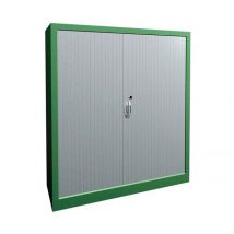 Armoire À Rideaux Largeur 120 Hauteur 135 Cm Turquoise-blanc - Manutan Collectivités