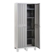 Armoire De Jardin Haute Florida Xl Résine - Gris - Manutan Collectivités
