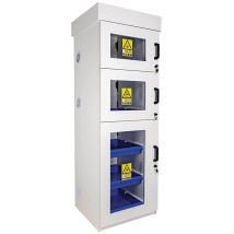Armoire En Pvc - Haute 3 Portes Vitrées Et 3 Compartiments - Manutan Collectivités