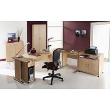 Armoire Portes Battantes Alpha Coloris Hêtre - Manutan Collectivités